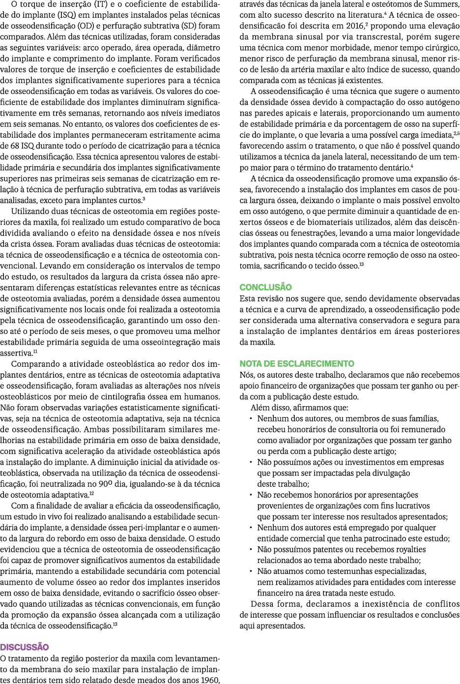 O torque de inser o (IT) e o coeficiente de estabilidade do implante (ISQ) em implantes instalados pelas t cnicas de...