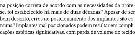 na posi o correta de acordo com as necessidades da pr tese, foi estabelecido h  mais de duas d cadas.2 Apesar de ser...
